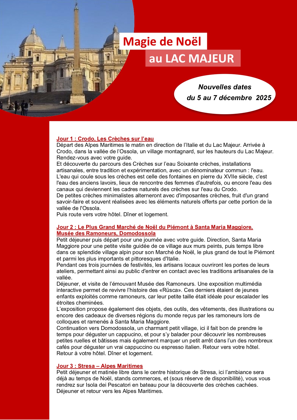 Descriptif voyage au lac Majeur - page 1