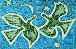 mosaïque colombes