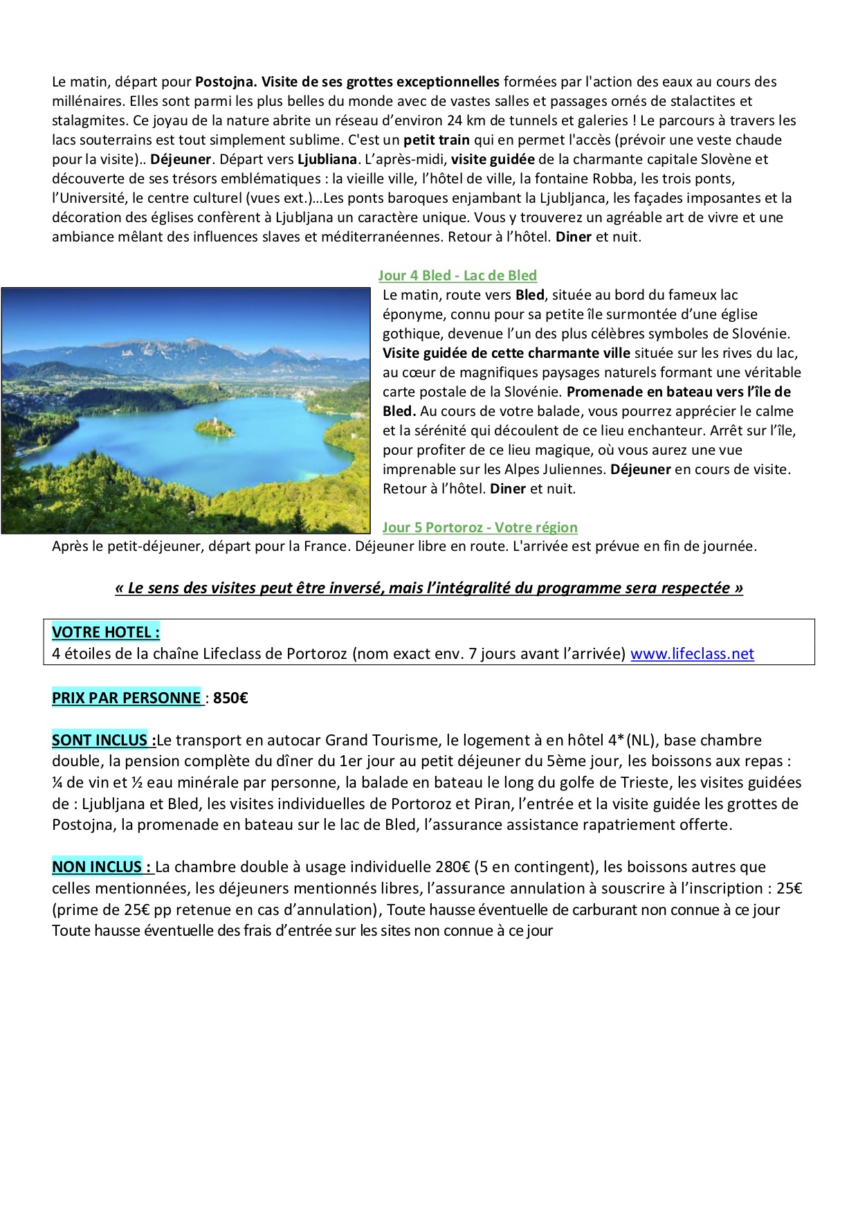 Descriptif voyage en Slovénie - page 2